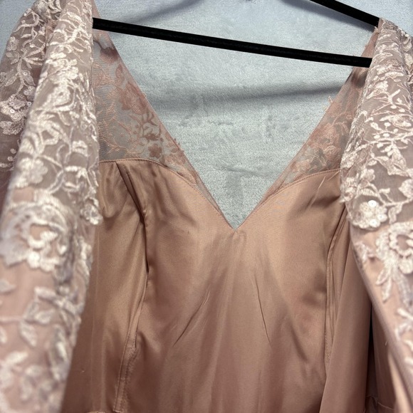 NWT JJ's House Lace Tulle Gown 26W Dusty Rose Embroidered Evening Bridesmaid - Picture 16 of 16